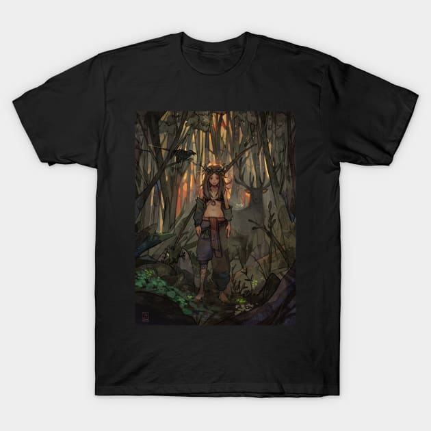 Druid T-Shirt by SimzArt